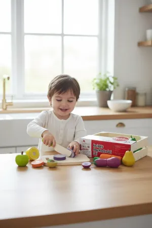 Kesilebilir Ahşap Meyve Sebze Seti 23 Parça – Eğitici Oyuncak Mutfak Seti