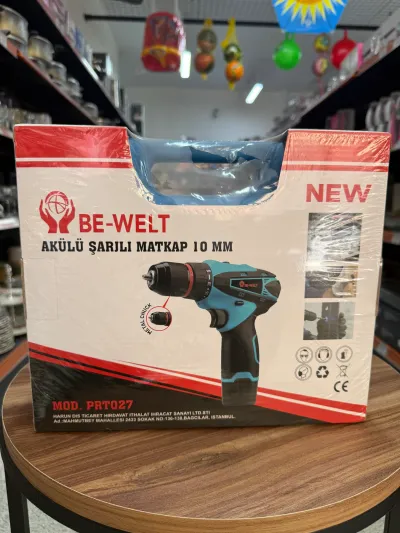 Be-Welt PRT027 10 mm Akülü Şarjlı Matkap – Kablosuz Vidalama ve Delme Makinesi