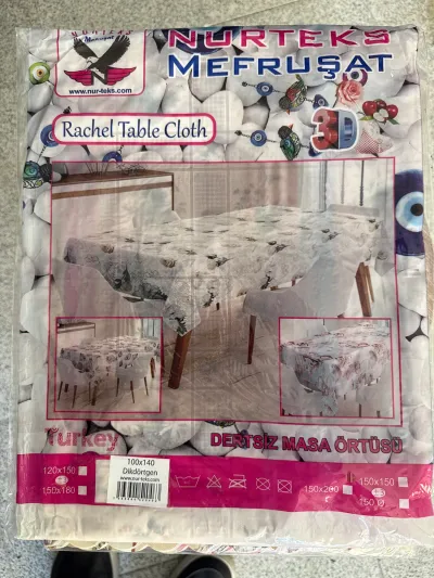 Plastik PVC Masa Örtüsü 100x140 cm dikdörtgen – Desenli, Silinebilir, Suya Dayanıklı