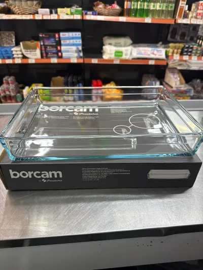 Paşabahçe Borcam Dikdörtgen Cam Tepsi – Fırına Uygun Borcam Fırın Kabı