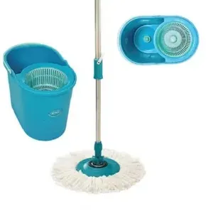 Üçpınar Döner Başlıklı Mikrofiber Otomatik Sıkmalı Temizlik Seti – 360° Dönen Mop Paspas Ve Yıkama Kovası
