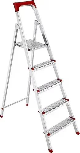Kanat Rite 4 Basamaklı Katlanır Merdiven – 150 kg Taşıma Kapasiteli Geniş Kaymaz Basamaklı Ev Tipi Merdiven