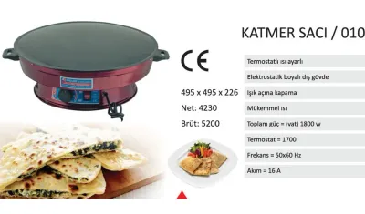 Elektrikli Katmer Yufka Gözleme Pişirici Katmer Sacı