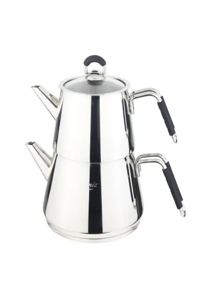 Piramit Orta Silikon Kulp Çaydanlık 8 Cm