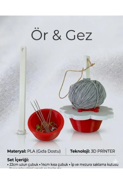 Ör & Gez Taşınabilir Örgü İpi Standı Ve Aksesuar Saklama Kutusu