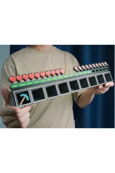 Minecraft Inventory Envanter Figür Kutu / Mini Elmas kazma, can barları dahil.
