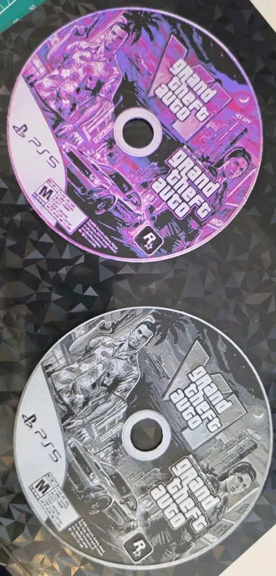 GTA 6 CD PS5 ( TEMSİLİ ÜRÜN 3D BASKI) Beyaz