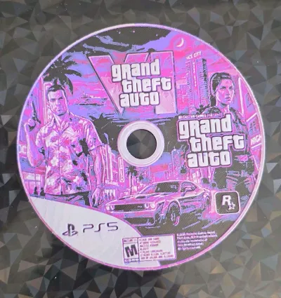 GTA 6 CD PS5 ( TEMSİLİ ÜRÜN 3D BASKI) Çok Renkli