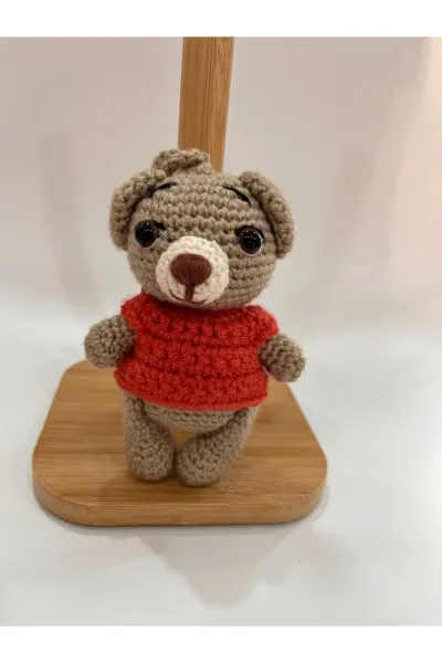 Amigurumi Ayıcık Anahtarlık Tişörtlü 12 cm