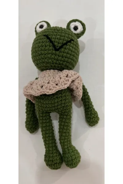 Amigurumi Kurbağa Anahtarlık 20 cm — Haki