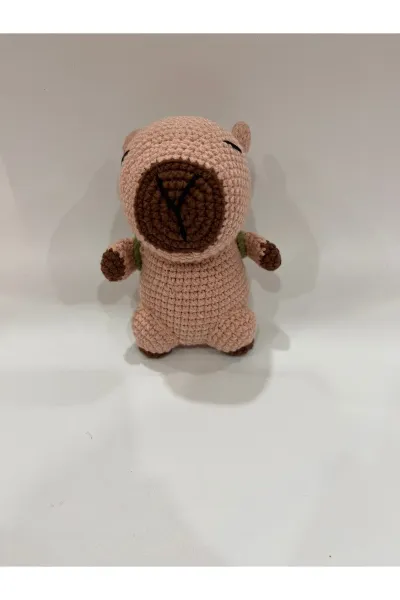 Amigurumi Kaplumbağa Örgü Oyuncak 13-14 cm — Açık Kahverengi