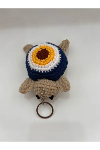 Amigurumi Kaplumbağa Anahtarlık — Lacivert