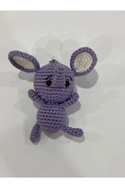 Amigurumi Fil Anahtarlık — Mor