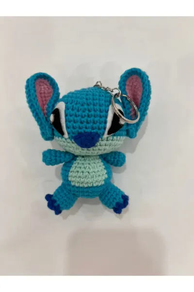 Amigurumi Canavar Anahtarlık 11 cm — Mavi