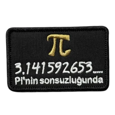 Pi Sayısı Sembolü Nakış Patch Peç