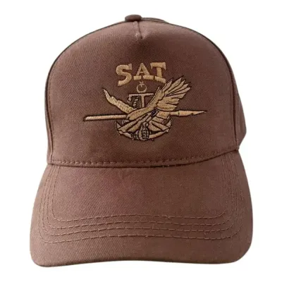 SAT Logo Nakışlı Açık Kahverengi Şapka