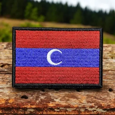 Arnavut Türkleri Bayrağı Peçi Nakış Patch