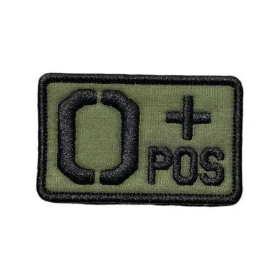 Haki Zemin 0 Pozitif Kan Grubu Nakış Patch Arma