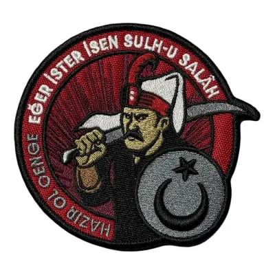 Hazır Ol Cenge Hilal Yıldızlı Yeniçeri Peç Patch
