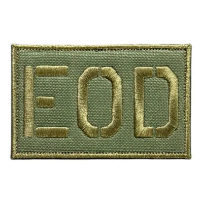Yeşil Zemin EOD Nakış Patch Peç