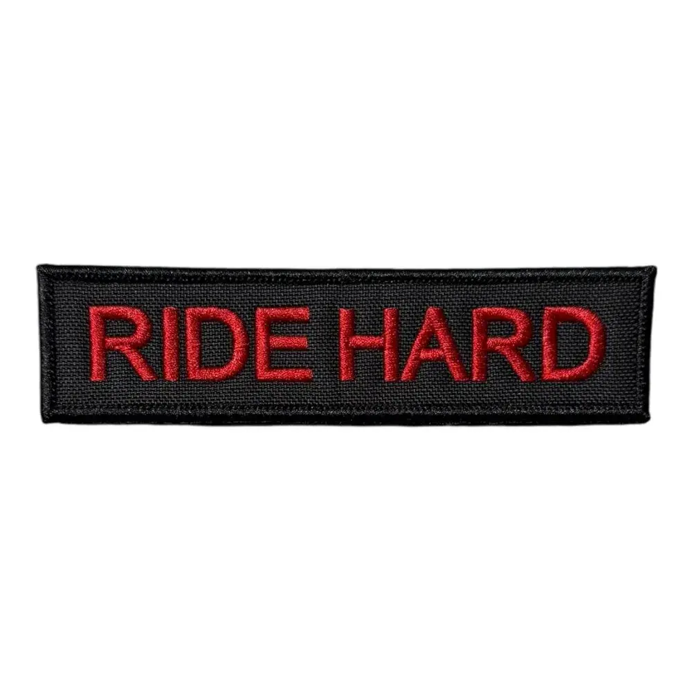 siyah zemin ride hard yazili patch pec