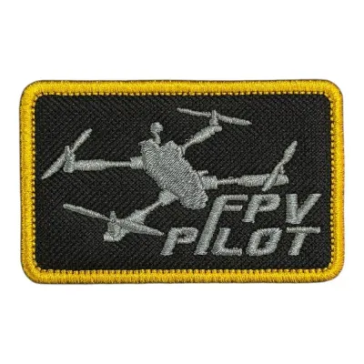 Siyah Zemin FPV Pilot Drone Patch Peç