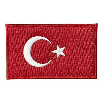 Türk Bayrağı Nakış Peç Patch 12x8 cm
