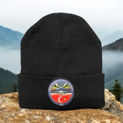 İHA Sistemleri Komutanlığı Logolu Siyah Bere