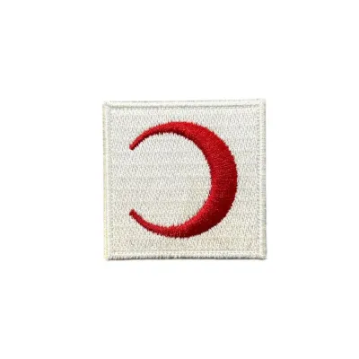 Beyaz Zemin Kızılay Logolu Nakış Patch