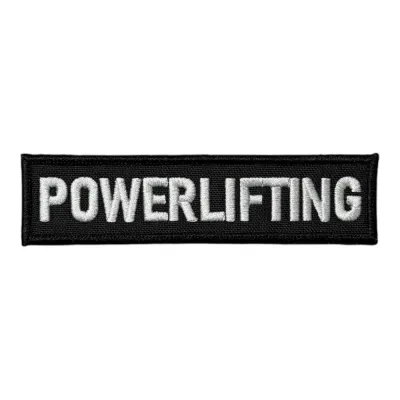 Siyah Zemin Powerlifting Yazılı Patch Peç