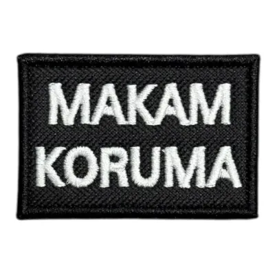 Siyah Zemin Makam Koruma Patch Peç 6x4 cm