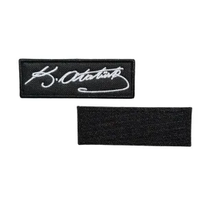mustafa kemal ataturk imza patch arma nakis cirtli