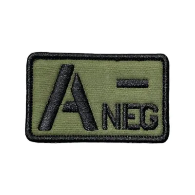 Haki Zemin A Negatif Kan Grubu Nakış Patch Arma