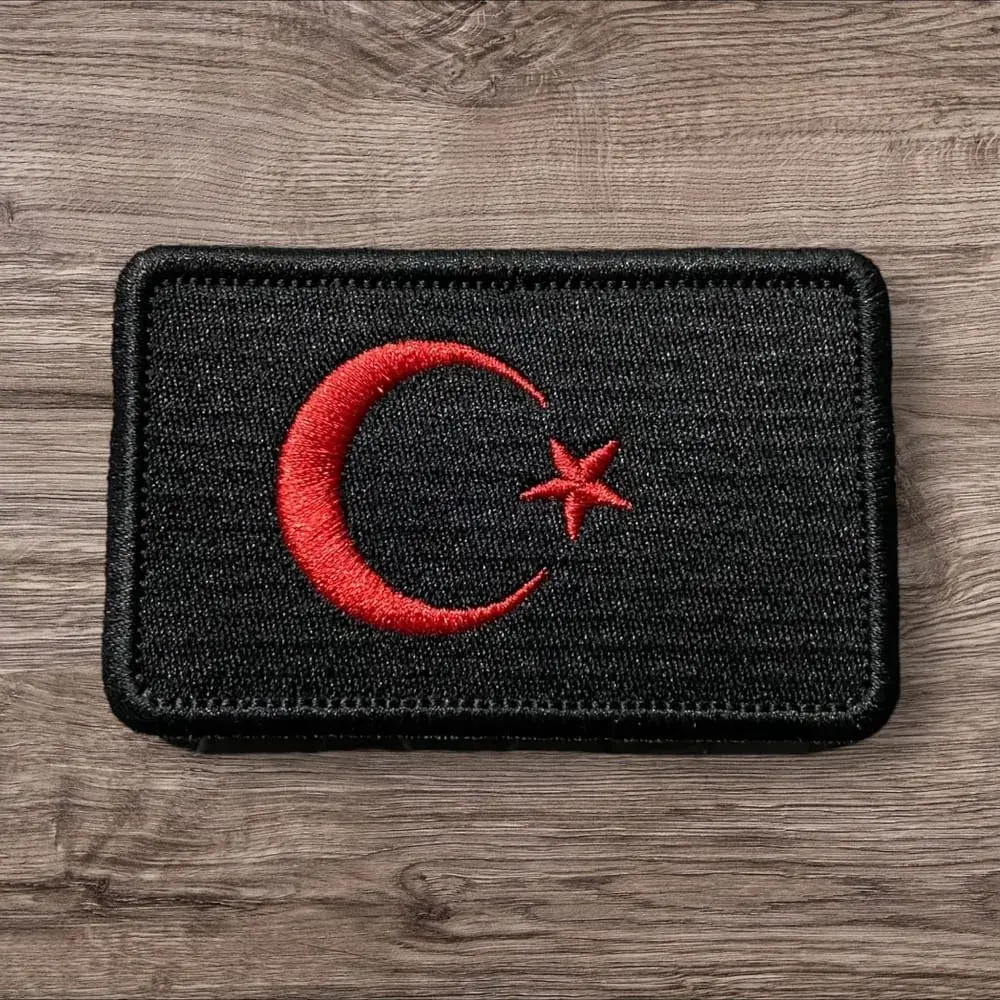 siyah kirmizi turk bayragi nakis pec patch