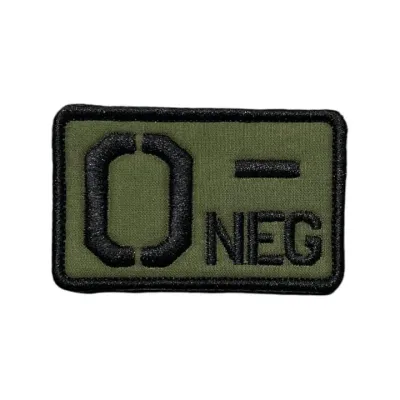 Haki Zemin 0 Negatif Kan Grubu Nakış Patch Arma