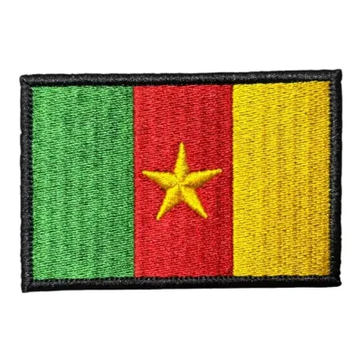 Kamerun Bayrağı Nakış Patch Peç