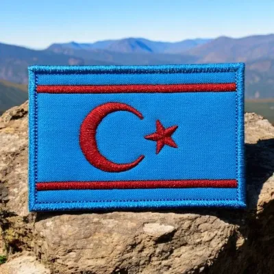 Suriye Türkleri Türkmen Bayrağı Peçi Nakış Patch