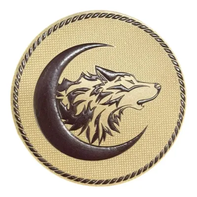 Bej Zemin Hilal Kurt Tasarımlı Patch Peç