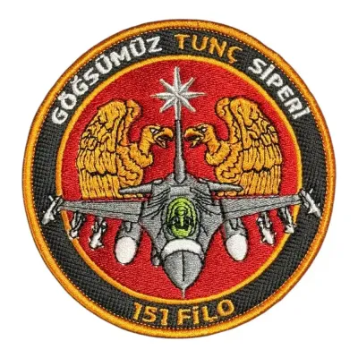 151. Tunç Filo Nakış Peç Kırmızı Patch