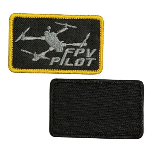 siyah zemin fpv pilot drone patch pec cirtli