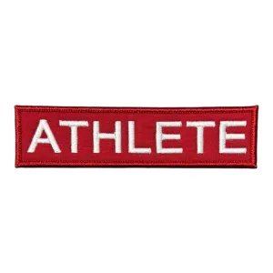 kirmizi zemin athlete yazili patch pec