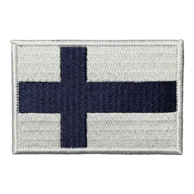 Finlandiya Bayrağı Nakış Patch Peç