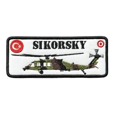 Sikorsky Helikopter Nakış Patch Peç