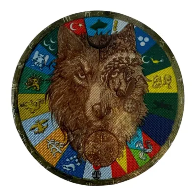 Kurt Başlı Türk Devletleri Bayrakları Peç Patch