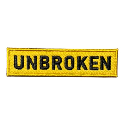 Sarı Zemin Unbroken Yazılı Patch Peç