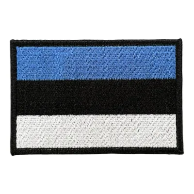 Estonya Bayrağı Nakış Patch Peç