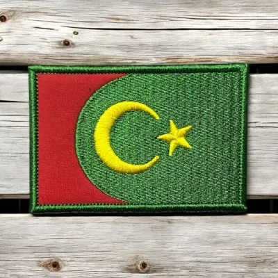 Makedonya Türk Sancağı Bayrağı Nakış Arma Patch