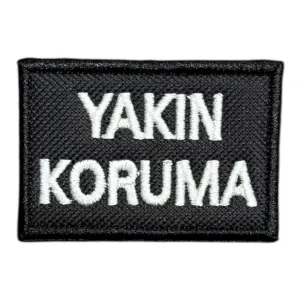 siyah zemin yakin koruma patch pec 6x4 cm
