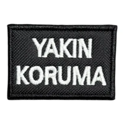 Siyah Zemin Yakın Koruma Patch Peç 6x4 cm