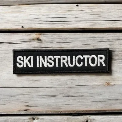 Ski Instructor Kayak Eğitmeni Yazılı Patch Peç